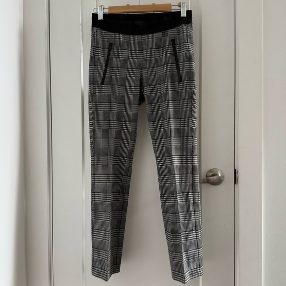 Cambio black & white plaid slim fit Renee cigarette pants - size 6 - Picture 6 of 8